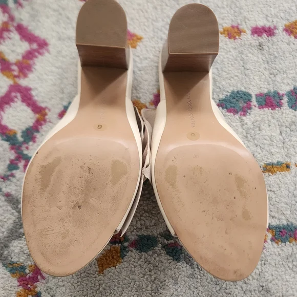 Avec Les Filles Blush Bow Block Heel Mules - Picture 9 of 10